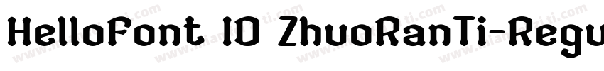 HelloFont ID ZhuoRanTi-Regular字体转换